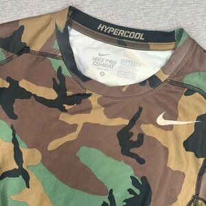 Nike Pro Combat Shirt Mens Small Fitted Military Camo Training Hypercool